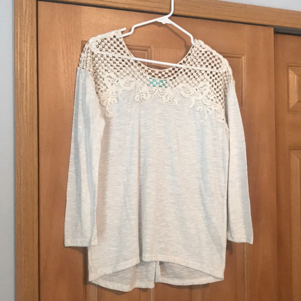 Oatmeal Crochet Top
